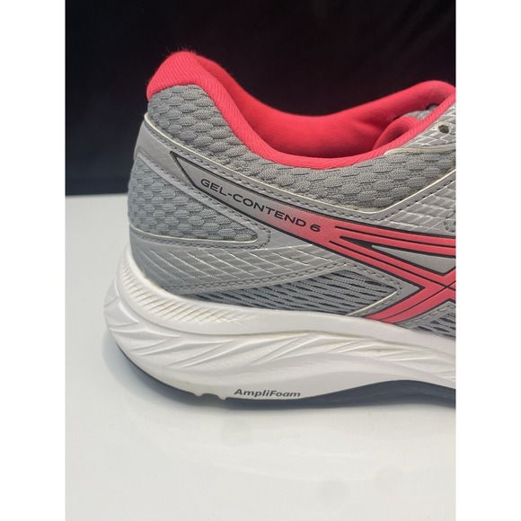 Asics Gel Contend 6 Running Shoes Womens 8.5 Grey Pink Sneakers 1012A571 - Picture 12 of 16